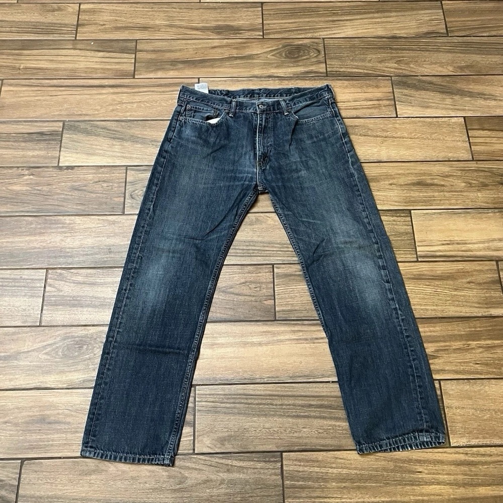 Levi's 505 Regular Fit Straight Leg Jeans Dark Wash Men's 36x32